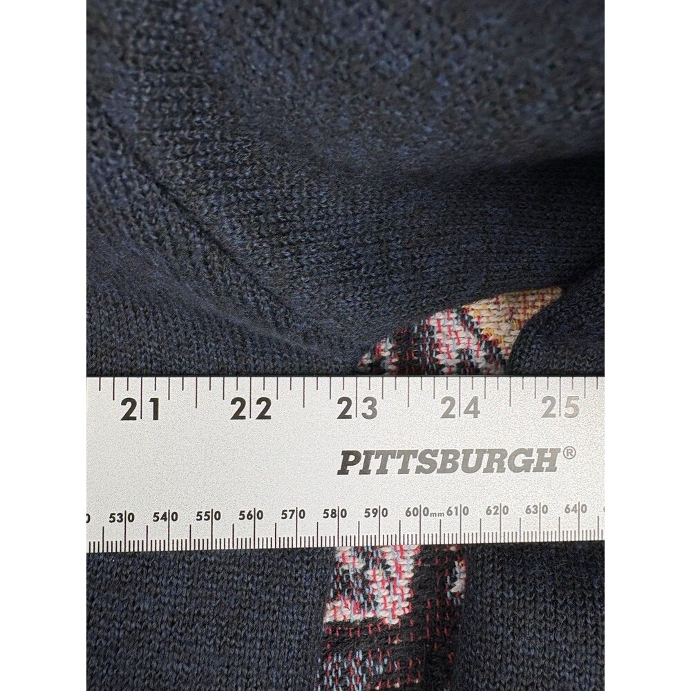 Six Lincoln New York Blue Men’s Sweater Size Large Blanket Lined Zip Up Soft - Picture 4 of 8